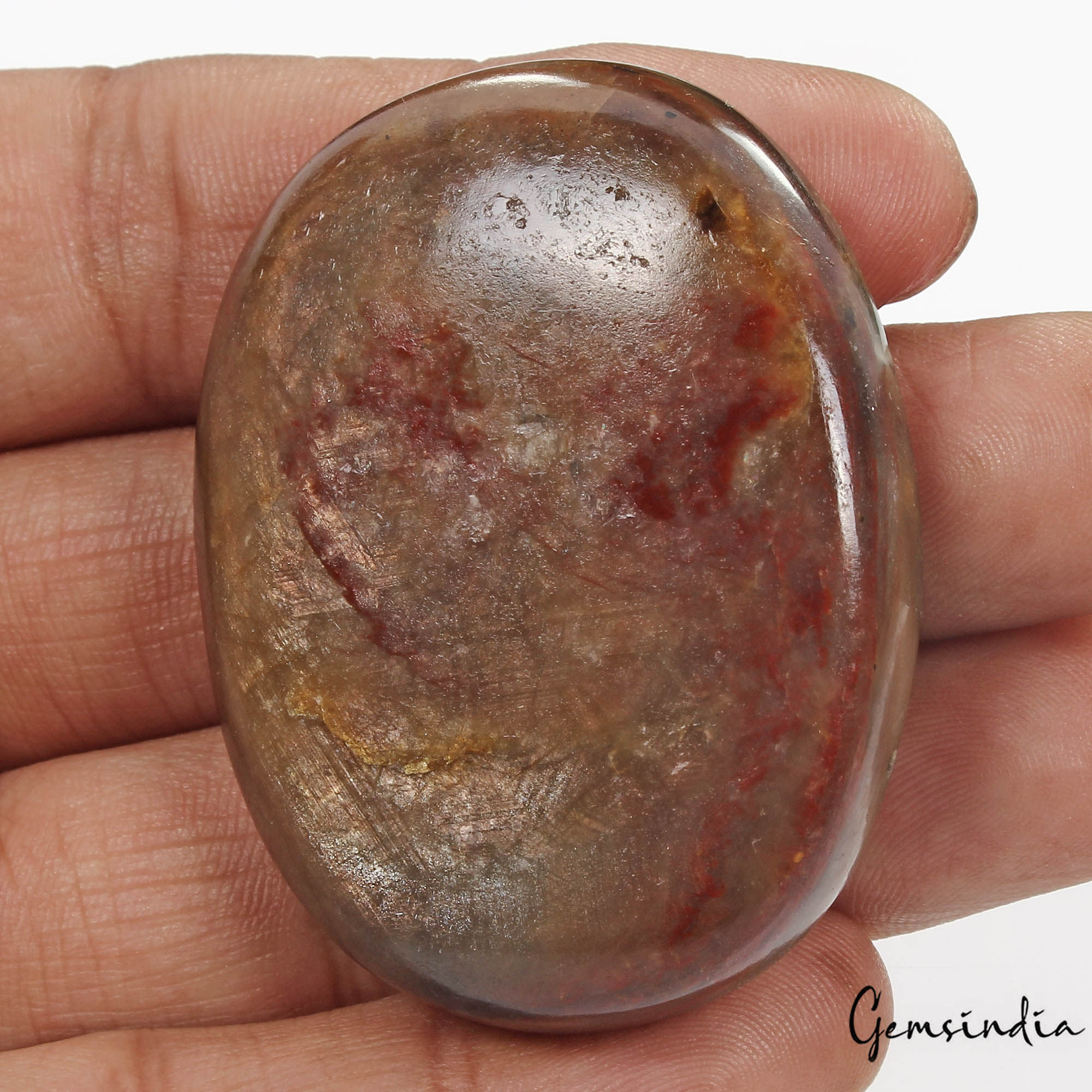 Certified 300 Cts Natural Untreated Brown Red Sapphire Oval Cab Loose Huge Gem