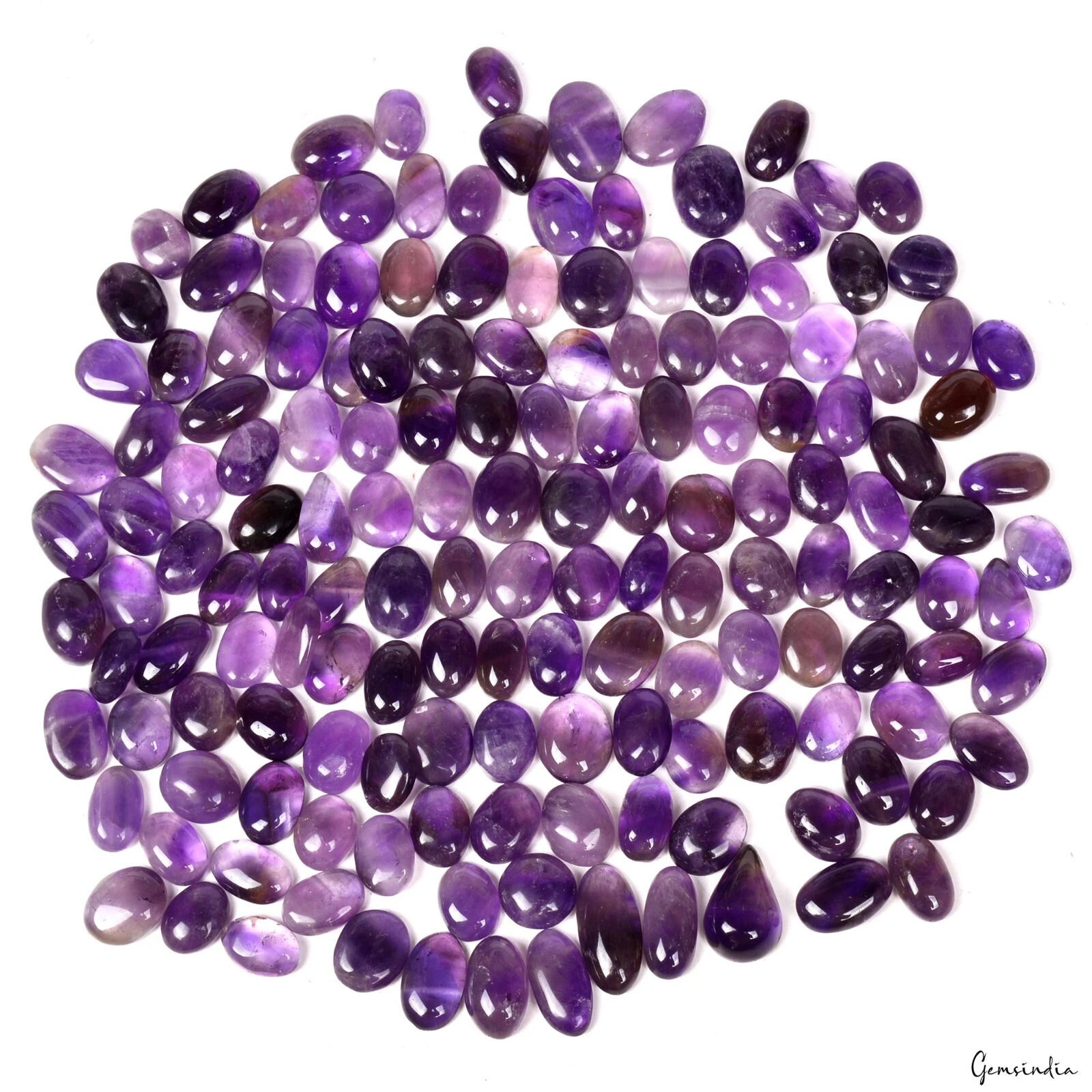 Certified 1000Ct Natural Untreated Purple Amethyst Oval Cab Wholesale Loose Gems