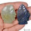 Thumbnail: 175 Ct/2Pc Natural Fluorite/Aventurine Warrior Head Pocket Size Carved Sculpture