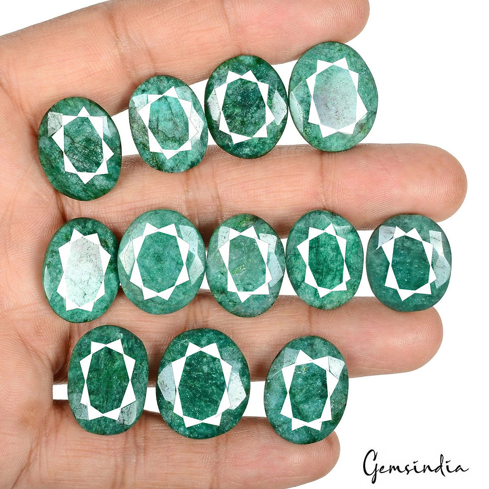 230 Ct Natural Green Emerald Oval Cut Loose 19-21mm Gemstones Wholesale Lot~12Pc