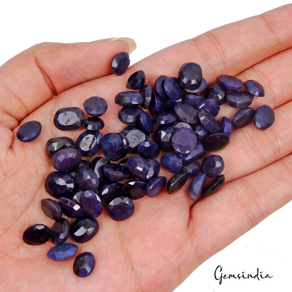 Certified 190 Cts Natural Blue Sapphire Oval Cut 7mm-10mm Loose Gemstones~72 Pcs