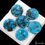 Thumbnail: 400 Ct/6 Pcs Natural Spiderweb Blue Turquoise Round Cabochon Loose Gemstone Lot