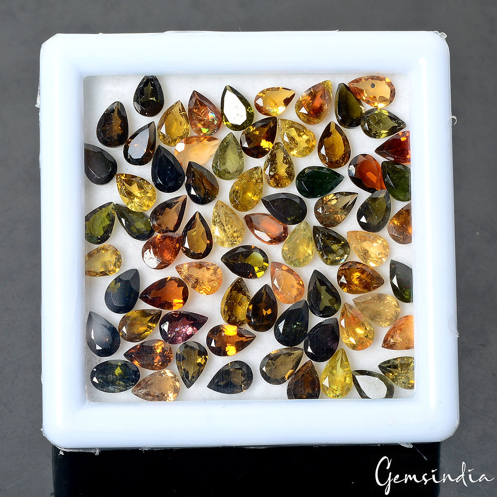 6x4mm Natural multicolor Tourmaline Pear Cut Loose Untreated Gemstones~ 70 Pcs