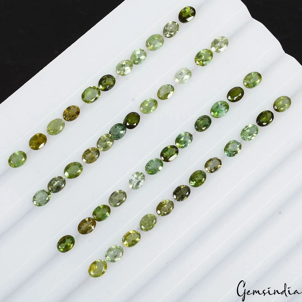 7.30 Ct/47 Pcs Natural Mint Green Color Tourmaline Oval Calibrated 4x3mm Gem Lot