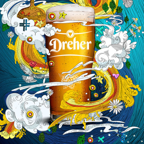 My take on the iconic Dreher beer posters