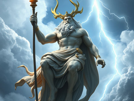 Uranus God of the Sky rises above the land.