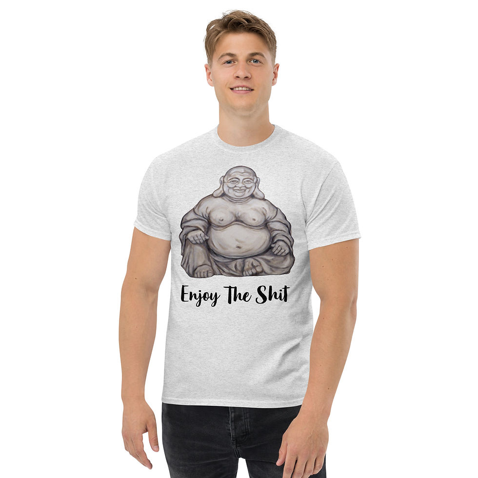 Enjoy The Shit Buddha Jesus Unisex Tee
