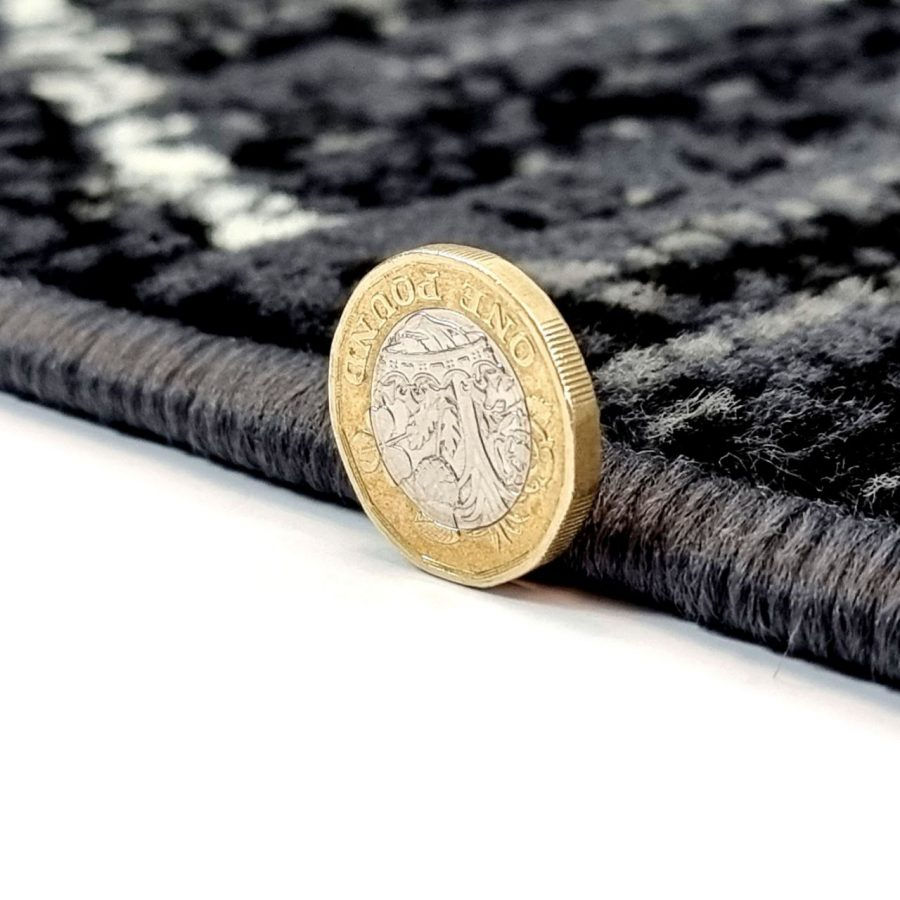 Thumbnail: Geometric Dark Grey Black Rug Diamond Aztec Pattern