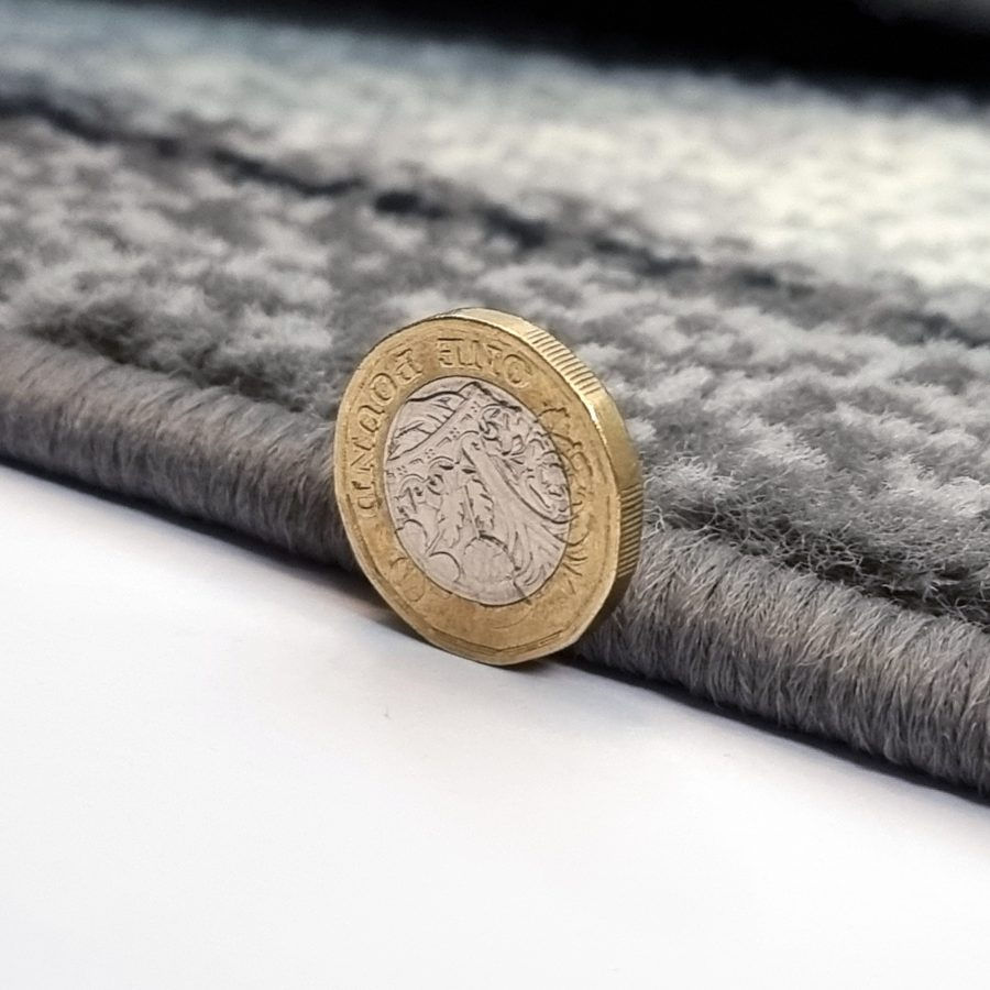 Thumbnail: Grey Geometric Rug Bordered Pattern Soft Carpet