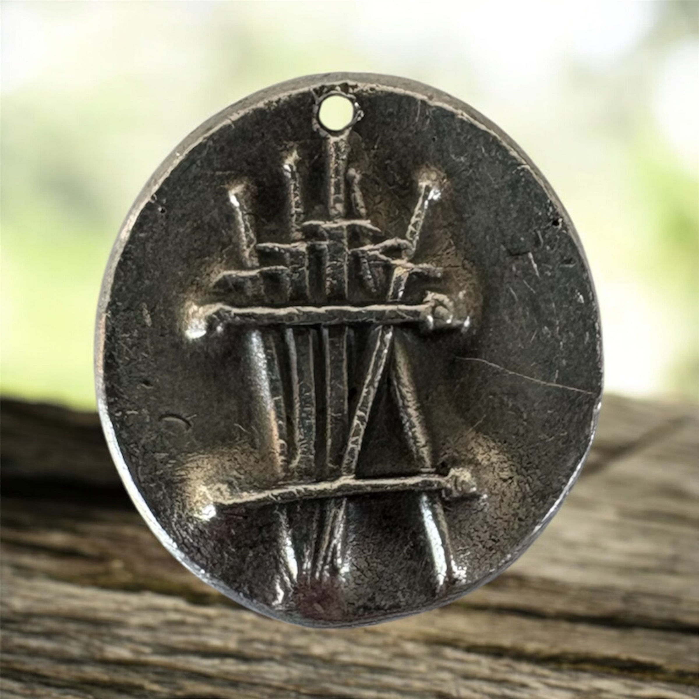 Rack of Swords Silver Pendant Necklace