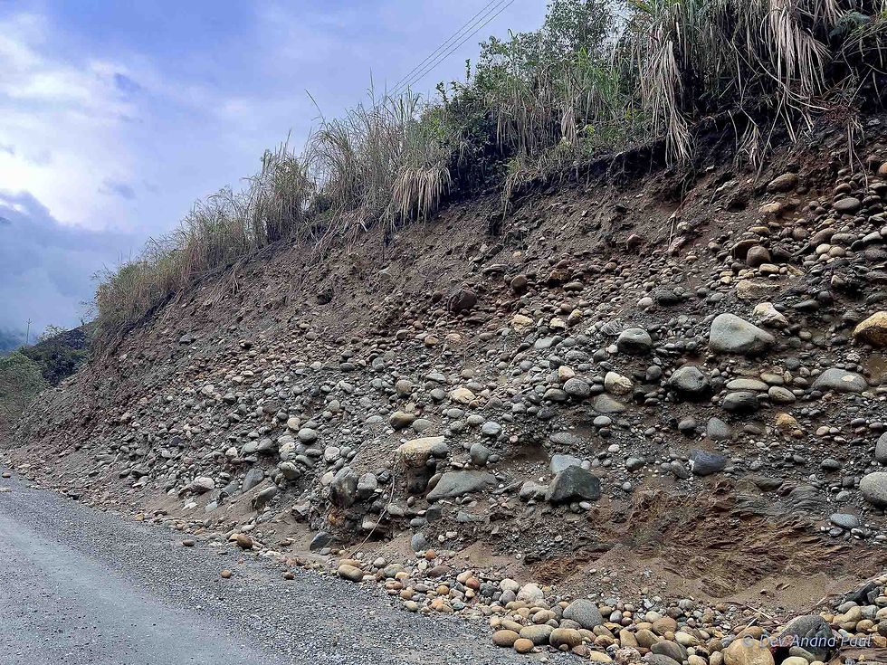 Large round stones found in some areas of Walong