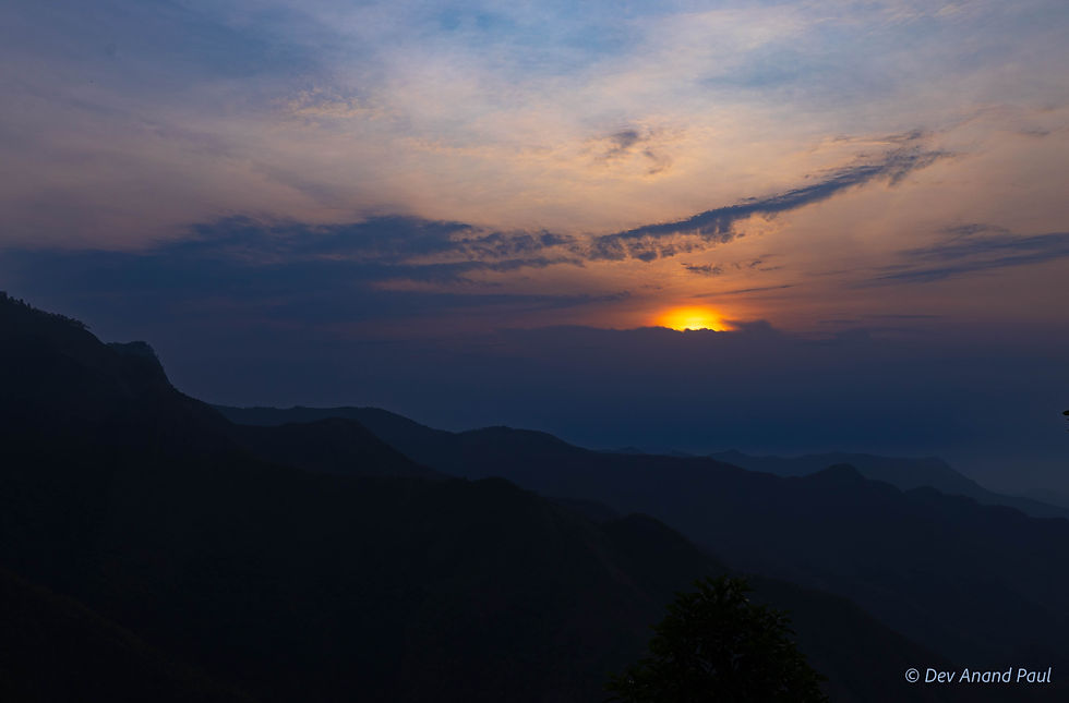Dawn at Eagle Nest campsite, the Western Ghats