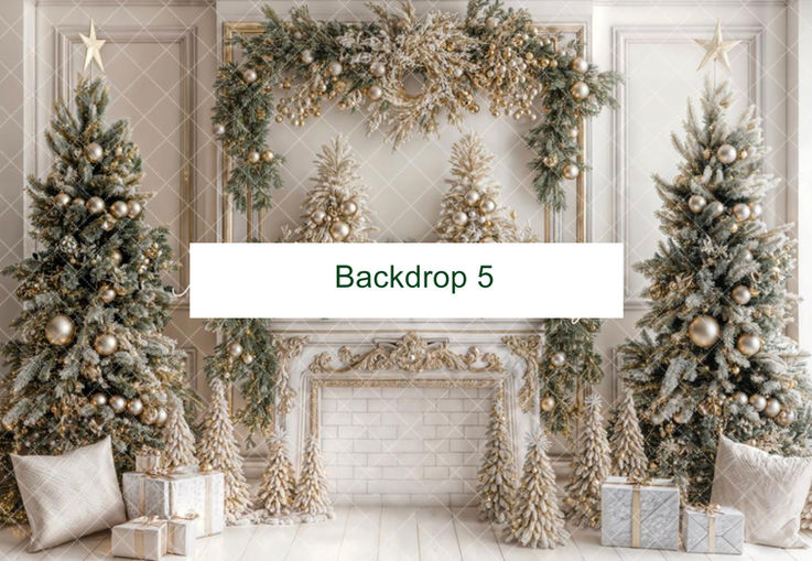 Elegant Christmas fireplace mini session backdrop for family holiday photos in Englewood, NJ.