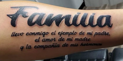 Familia Quote Tattoo