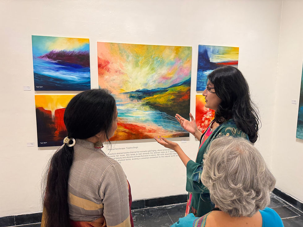 In conversation with Ms. Sangeeta Saxena during inauguration of solo show