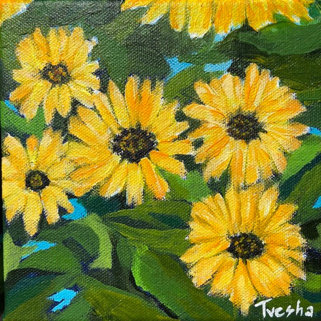 Thumbnail: 'Sunflowers' 1 x 1 Ft / 12 x 12 inches