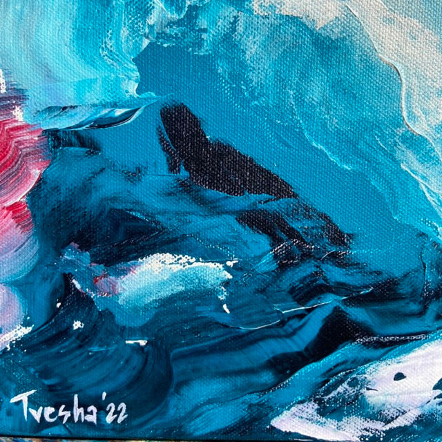 Thumbnail: 'Ribbons of Colour' 12 x 12 inches / 1 x 1 Ft