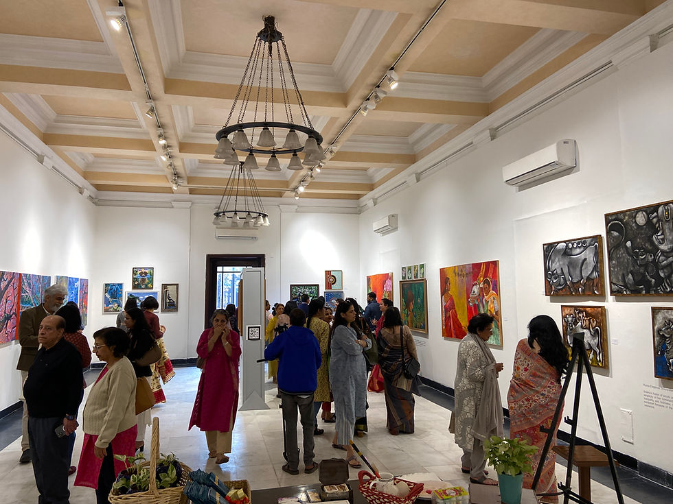 Visitors at the show