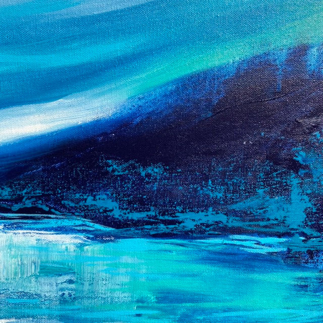 Thumbnail: 'Diving Into Another Day' 24 x 24 inches / 2 x 2 Ft