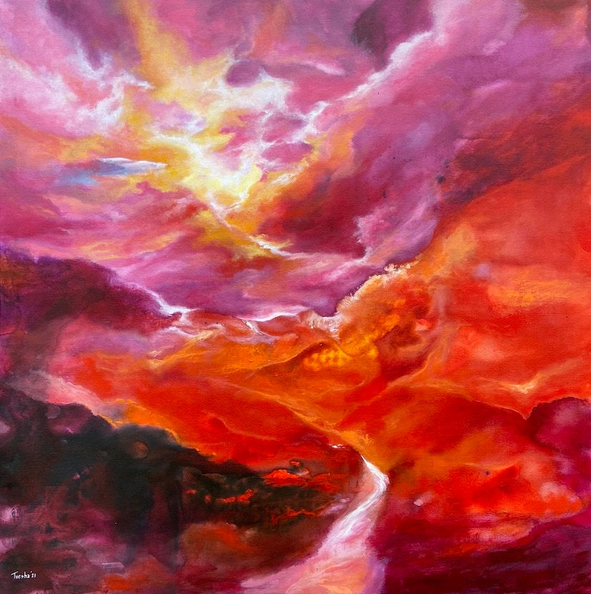 'Fantasy Land' 48 x 48 inches / 4 x 4 Ft