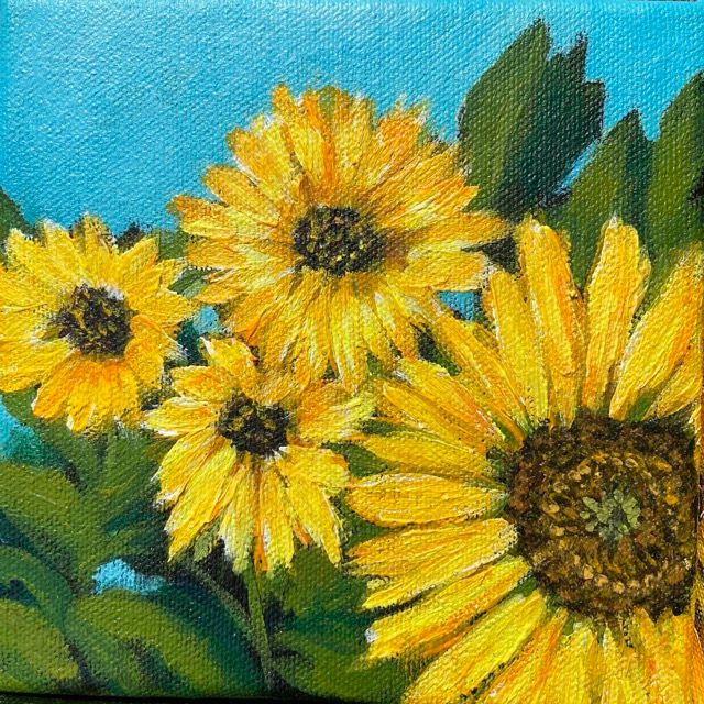 Thumbnail: 'Sunflowers' 1 x 1 Ft / 12 x 12 inches