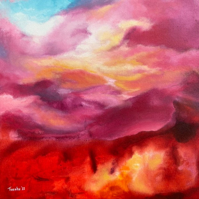 'Rose-Coloured Glasses' 24 x 24 inches / 2 x 2 Ft