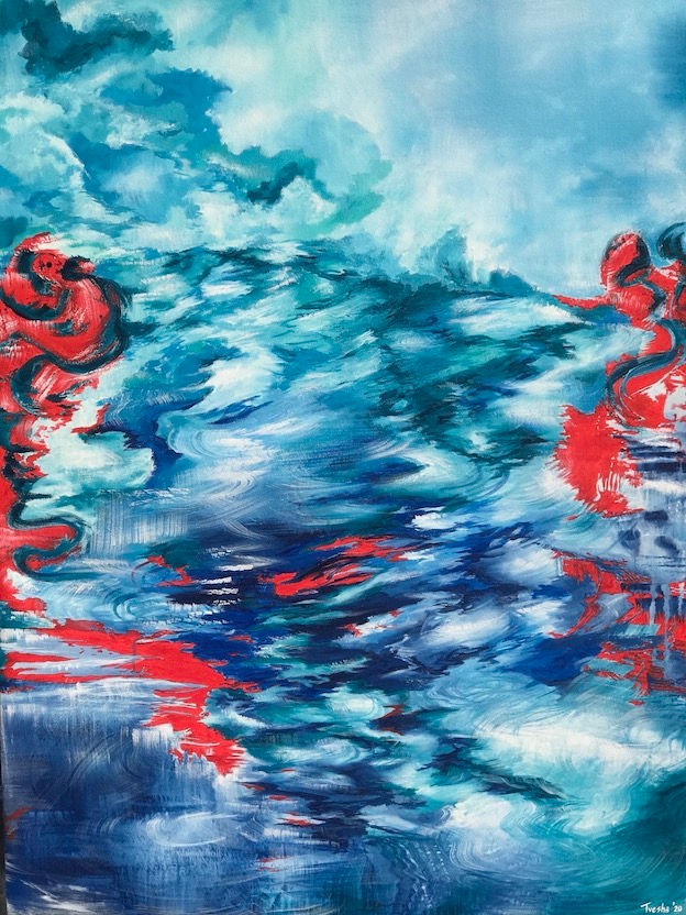 'Swept by the Current' 36 x 48 inches / 3 x 4 Ft