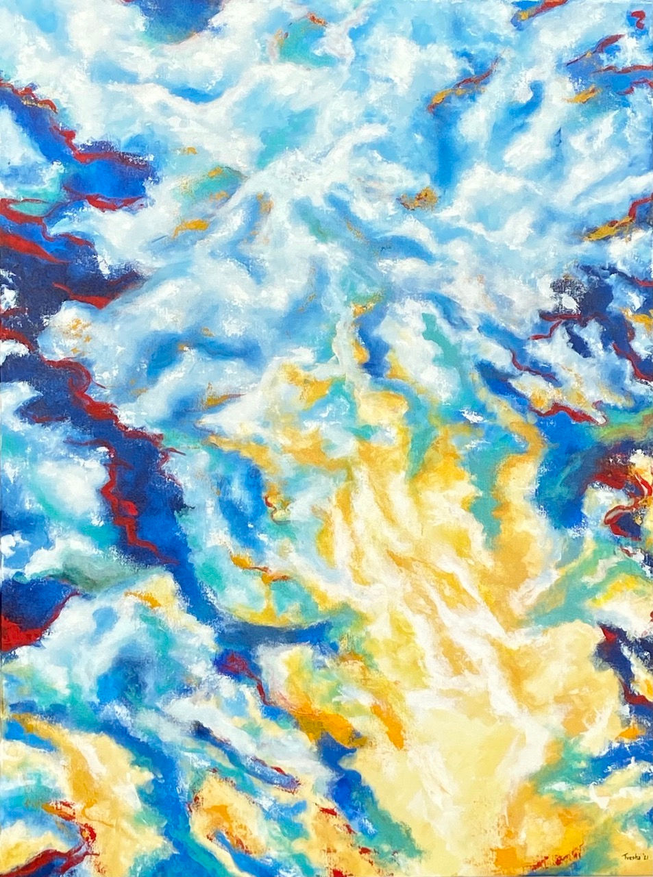 'Convergence' 36 x 48 inches / 3 x 4 Ft