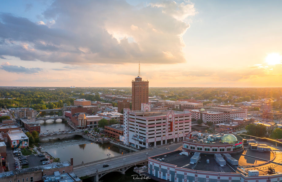Looking West at Sunset over Stolp Island