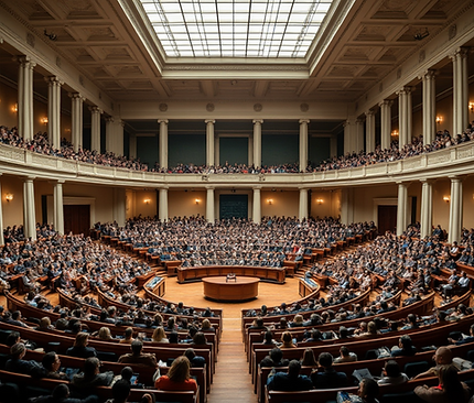 View of the inside of a Lecture hall