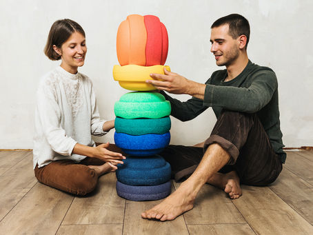 Klimafreundliches Kinderspielzeug: Stapelstein