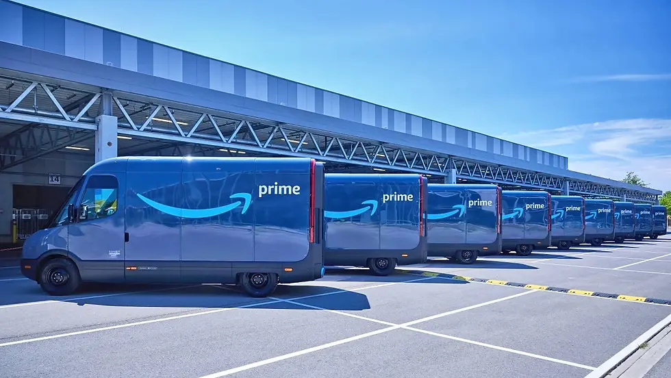 Schmal und hoch: Der Versandgigant Amazon hat die Fahrzeuge seines Fuhrparks speziell auf die Bedürfnisse des deutschen Markts angepasst – Verbrenner werden konsequent ausgemustert.