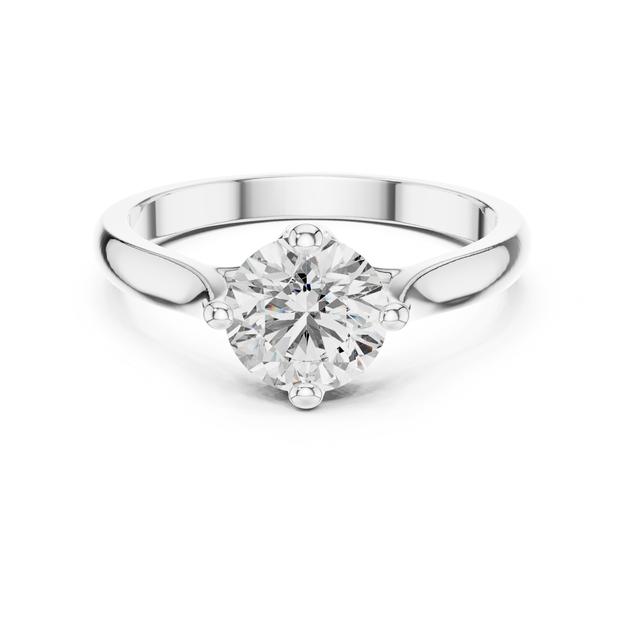 Round Diamond Bezel Solitaire Ring