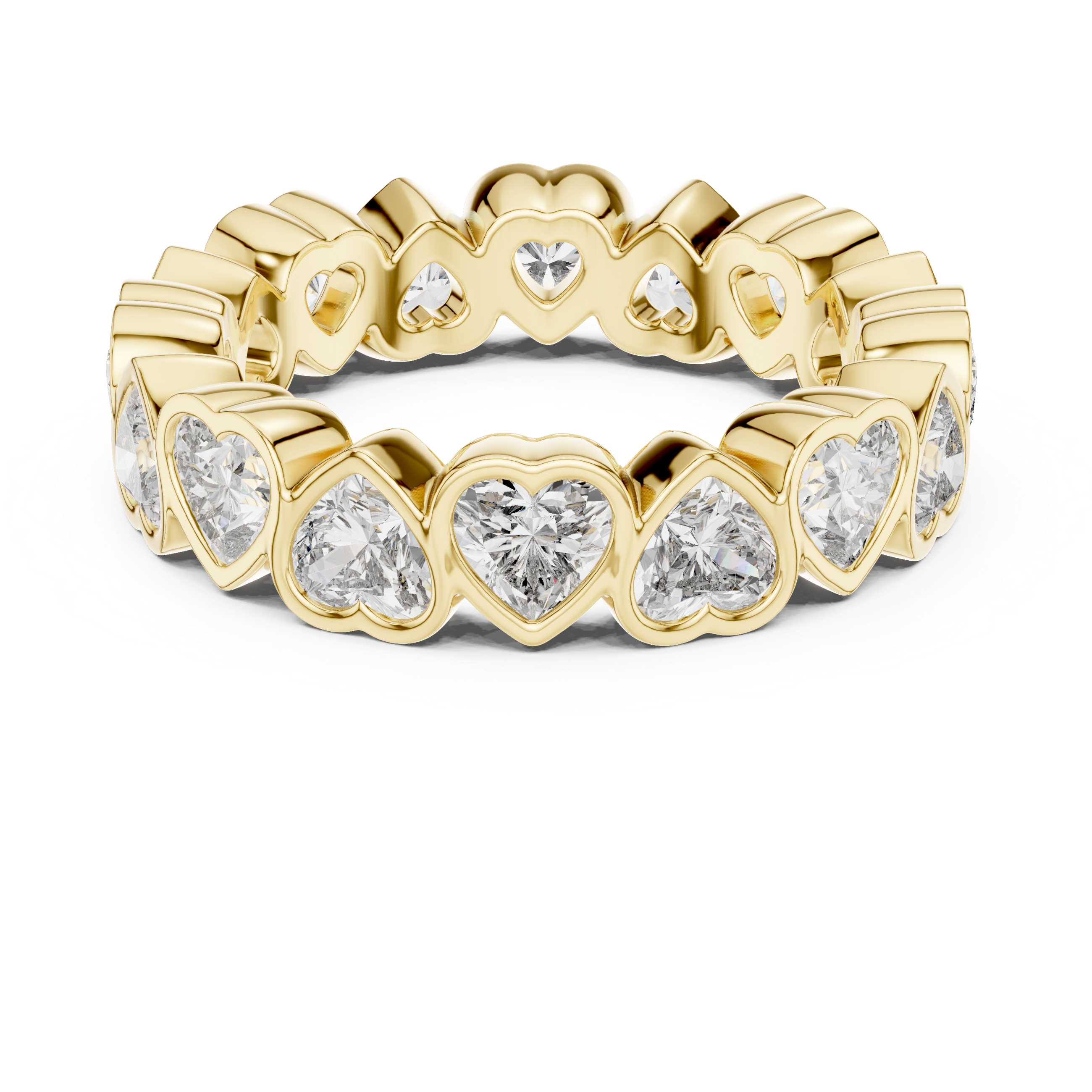 Sweetheart Bezel Diamond Eternity Band