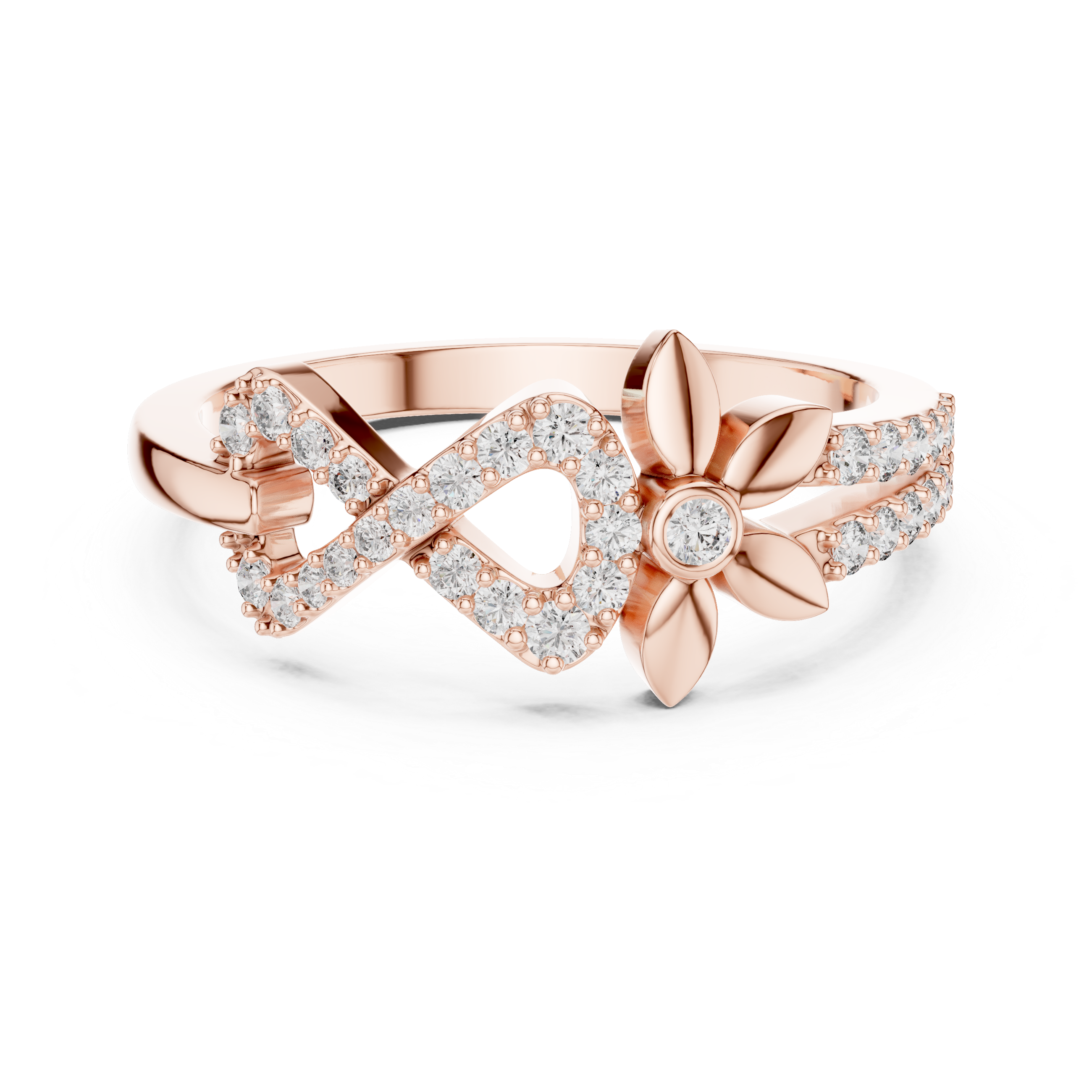 Infinity Blossom Diamond Ring