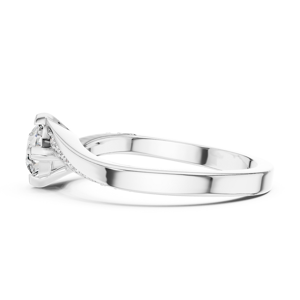 Thumbnail: Lab-Grown Diamond Bypass Solitaire Ring