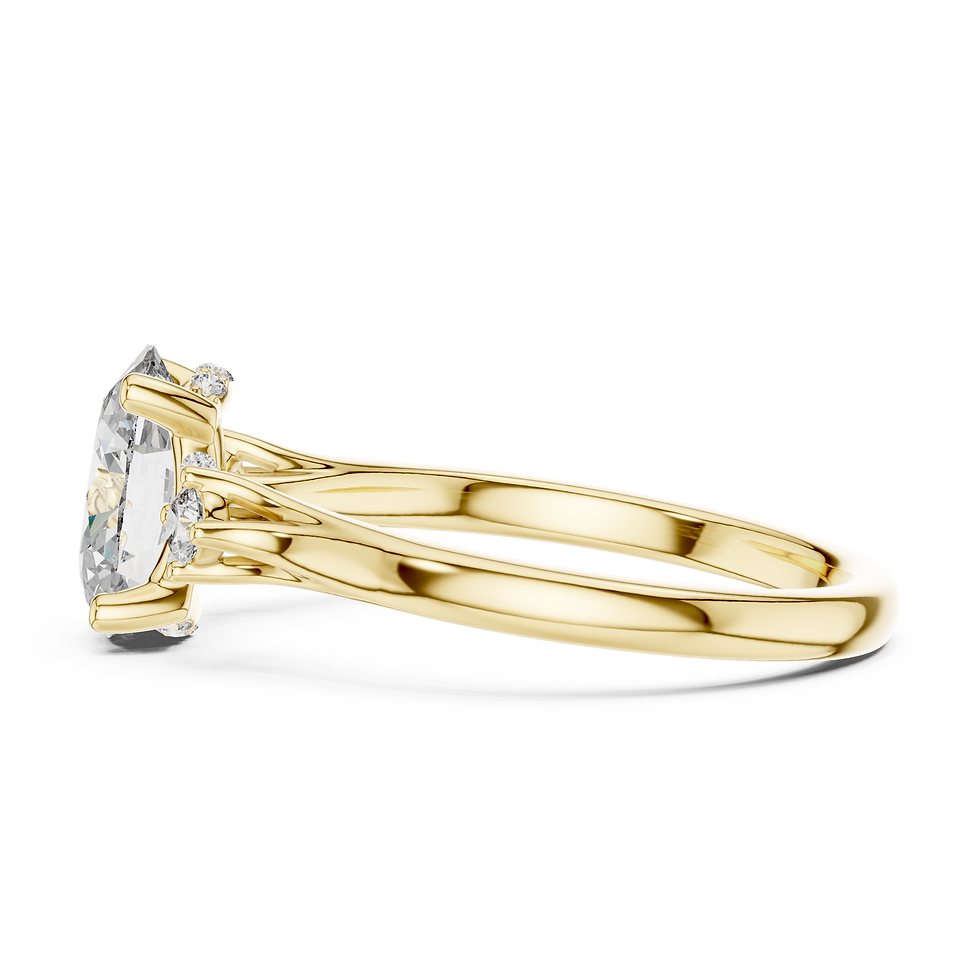Thumbnail: Oval Three-Stone Diamond Ring