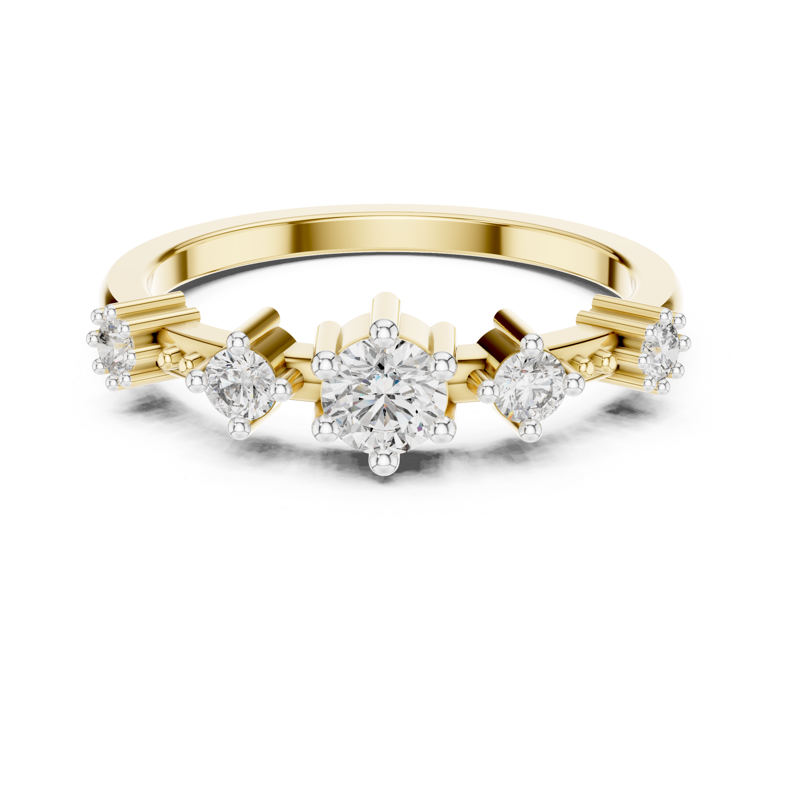Graduated Five-Stone Diamond Ring