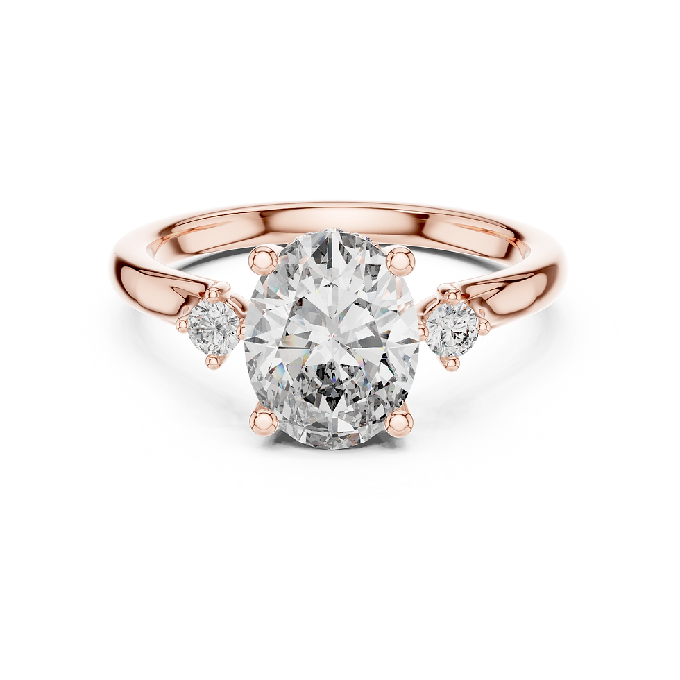 Thumbnail: Oval Three-Stone Diamond Ring
