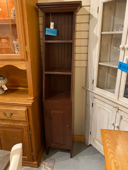 NARROW PRIMITIVE STYLE BURGUNDY SHELF