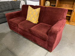 FLEXSTEEL BURGUNDY SOFA