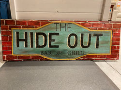 HIDE OUT BAR & GRILL SIGN