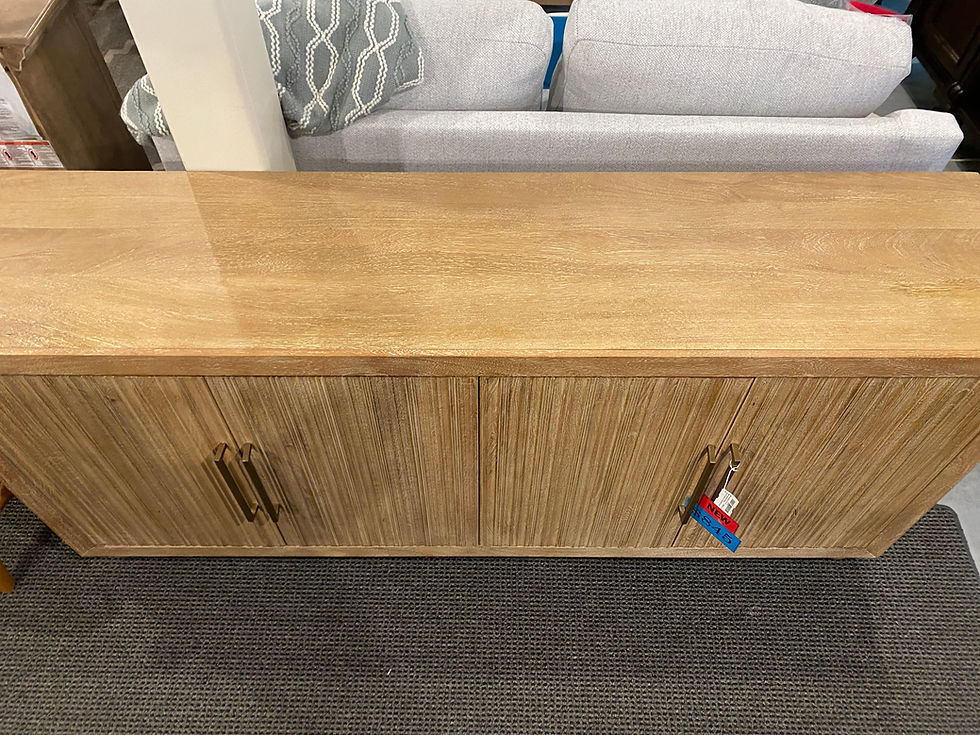 Thumbnail: NIAM NATURAL MANGO WOOD CONSOLE WITH SOFT CLOSE DOORS