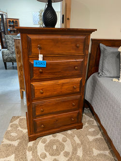 AMISH MADE NARROW CHEST OF DRAWERS