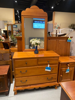 PINE DRESSER W/MIRROR