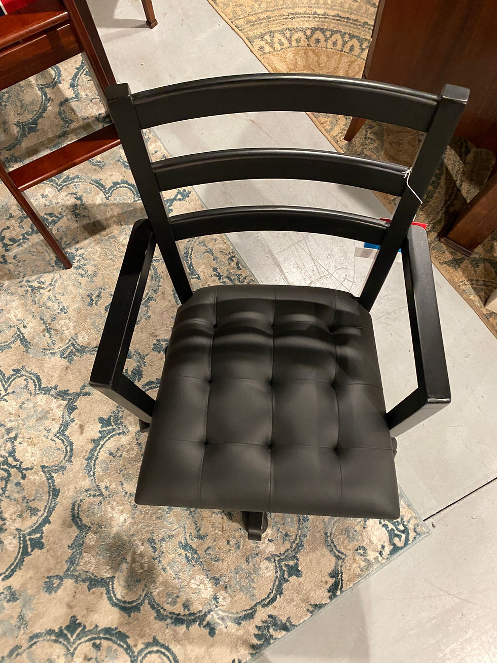 Thumbnail: WILDENAUER BLACK ADJUSTABLE SWIVEL OFFICE CHAIR