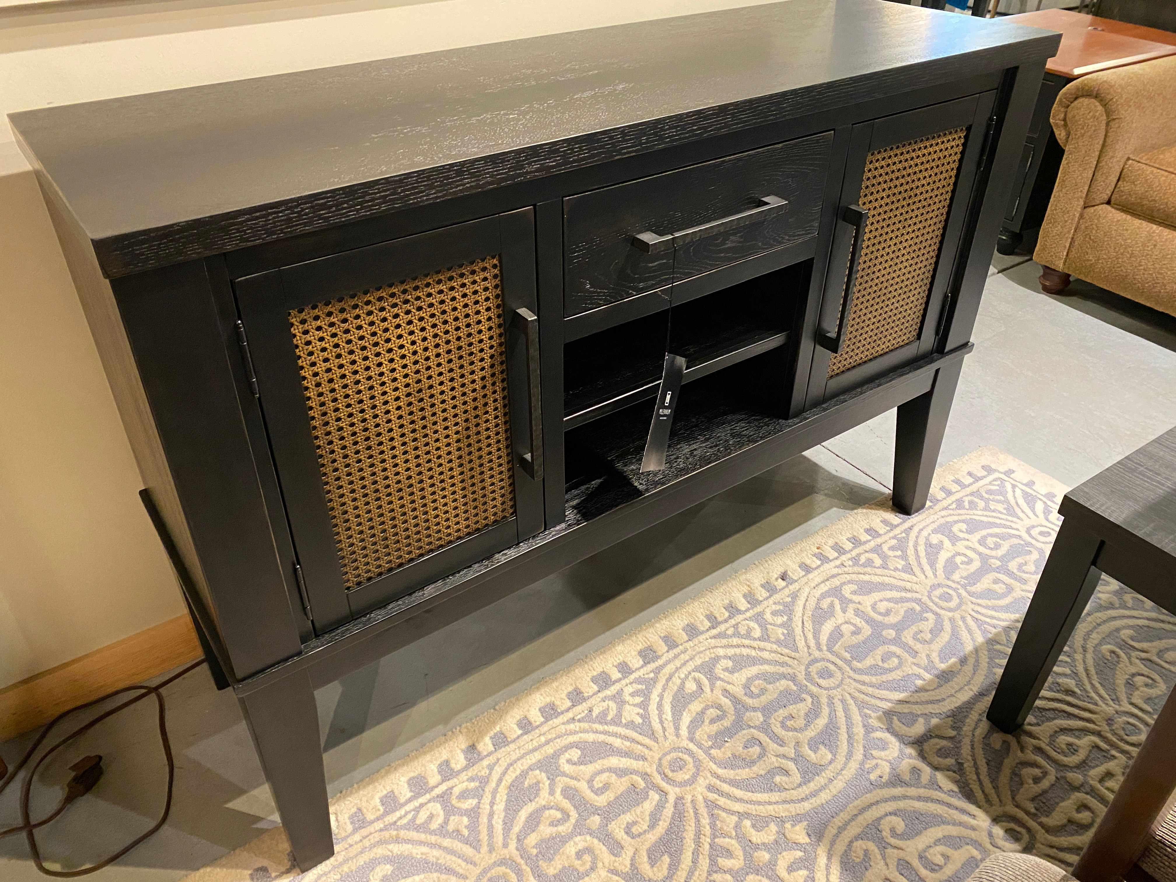 GALLIDEN BLACK SERVER WITH CANE ACCENTS