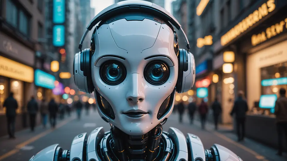 Eye-level view of an AI-powered chatbot interface