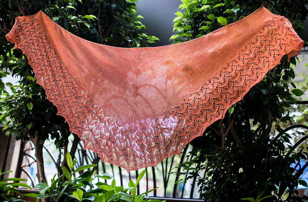 Thumbnail: Living Coral Shawl