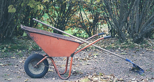 Rake and Wheelbarrow